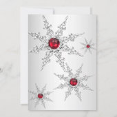 Red Winter Wonderland Weihnachtsfeiertag 6 Einladung (Rückseite)