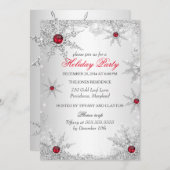 Red Winter Wonderland Weihnachtsfeiertag 6 Einladung (Vorne/Hinten)