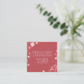 Red Winter Xmas Ornament Star & Glitzern Vielen Da Quadratische Visitenkarte (Stehend Vorderseite)