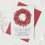 Red Winterberry Wreath Christmas Bridal Luncheon Einladung<br><div class="desc">Mit dieser individuell gestaltbaren Einladung laden Sie Familie und Freunde zu Ihrer Veranstaltung ein. Es verfügt über einen handbemalten roten Winterbeerkranz. Personalisieren Sie diese, indem Sie Ihre Daten hinzufügen. Die Einladung zum Wintermittag ist für jede Veranstaltung in vollem Umfang editierbar. Matching-Elemente sind verfügbar. Bearbeiten Sie den Text einfach, um Datum,...</div>