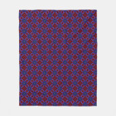 Red With Blue Stars Fleecedecke (Vorderseite)