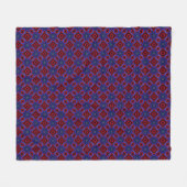Red With Blue Stars Fleecedecke (Vorderseite (Horizontal))