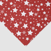 RED with WHITE HOLIDAY STARS Seidenpapier (Ausschnitt)