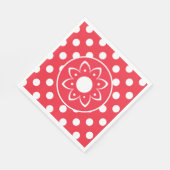Red With White Polk Dots  Serviette (Ecke)