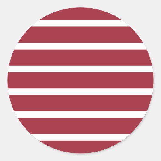 Red with White Stripes American Flag Theme Runder Aufkleber (Vorderseite)