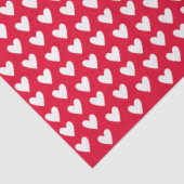 Red With White Tiny Doodle Love Hearts Seidenpapier (Ausschnitt)