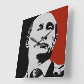 Red Wladimir Putin Quadratische Wanduhr (Winkel)