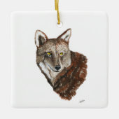 Red Wolf Keramikornament (Vorderseite)