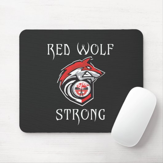 Red Wolf Strong Mousepad (Mit Mouse)