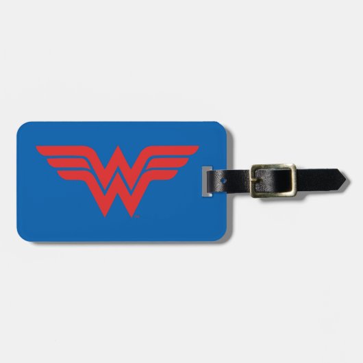Red Wonder Woman Logo Gepäckanhänger (Vorderseite horizontal)