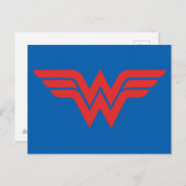 Red Wonder Woman Logo Postkarte (Vorne/Hinten)