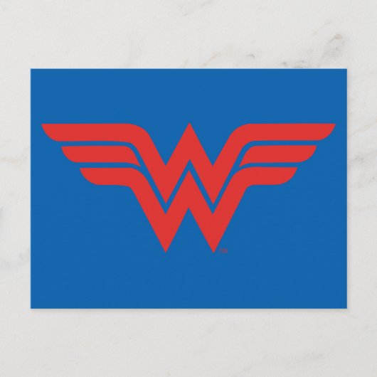 Red Wonder Woman Logo Postkarte (Vorderseite)