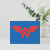 Red Wonder Woman Logo Postkarte (Stehend Vorderseite)