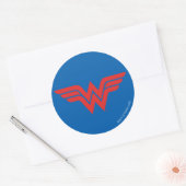 Red Wonder Woman Logo Runder Aufkleber (Umschlag)
