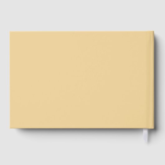 Red Wood & Brown Guitar Wedding Gästebuch (Rückseite)