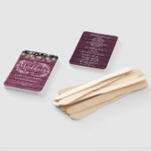 Red Wood Floral String Lights Wedding Programm Fächer (Non-assembled)