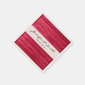 Red Wood Grain Texture Serviette (Ecke)