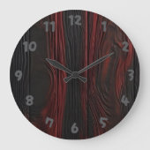 Red Wood Große Wanduhr (Vorderseite)