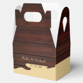 Red Wood & Tan Brown Gitarre Wedding Geschenkschachtel (Geöffnet)