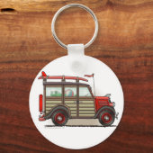 Red Woody Wagon Key Chains Schlüsselanhänger (Vorderseite)