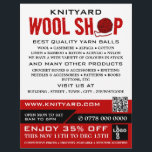 Red Wool Shop Logo, Knitter Store, Garnspeicher Flyer<br><div class="desc">Red Wool Shop Logo,  Knitting Store,  Garn Store Werbung Flyer durch den Business Card Store.</div>