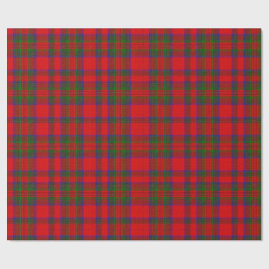 Red Wool Tartan Geschenkpapier (Flach)