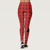 Red Work It - Yoga Pose Silhouette Leggings (Rückseite)