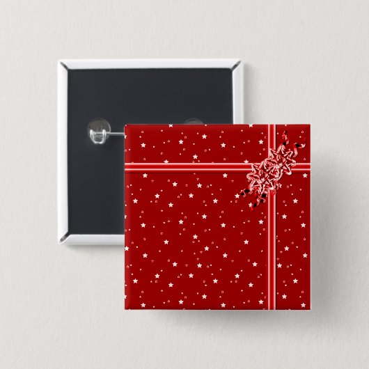 Red Wrapped Present Button (Vorne & Hinten)