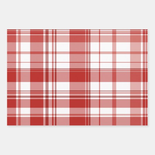 Red Wrapping Paper 3 Pack Geschenkpapier Set (Vorderseite 3)