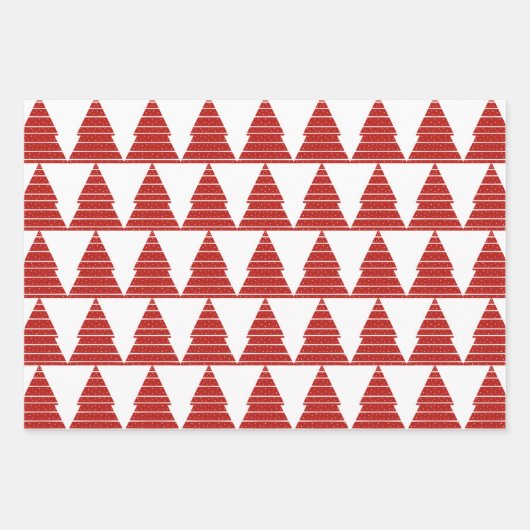 Red Wrapping Paper 3 Pack Geschenkpapier Set (Vorderseite 2)