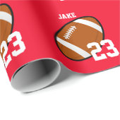 Red Wrapping Paper des Fußballspielers Geschenkpapier (Rolleneckpunkt)