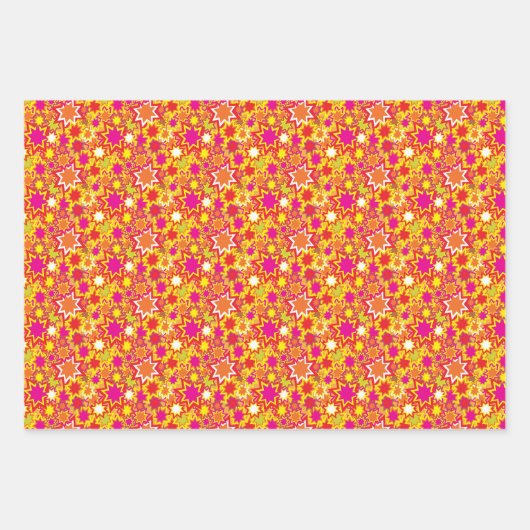 Red Wrapping Paper Geschenkpapier Set (Vorderseite 3)