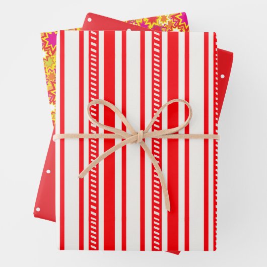 Red Wrapping Paper Geschenkpapier Set (Beispiel)