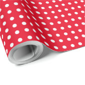 Red Wrapping Paper mit kleinen Polka Docks Geschenkpapier (Rolleneckpunkt)