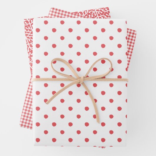 Red Wrapping Paper Trio Geschenkpapier Set (Beispiel)