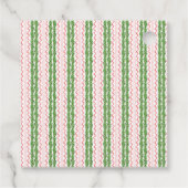 Red Wreath Christmas Favor Geschenk Tag Geschenkanhänger (Rückseite)