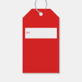 Red Wreath Monogram Geschenkanhänger (Rückseite)