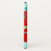 Red Wreath Retro Christmas Case-Mate iPhone Hülle (Hinten/Rechts)