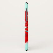 Red Wreath Retro Christmas Case-Mate iPhone Hülle (Hinten/Links)