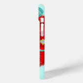 Red Wreath Retro Christmas Case-Mate iPhone Hülle (Rückseite / Links)