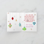 Red Wreath Retro Weihnachtskarte Karte (Innenseite)