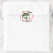 Red X Anglers LMB quadratischer Aufkleber (Tasche)