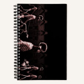 Red X-Ray Skeleton City Scene Notizblock (Vorderseite)