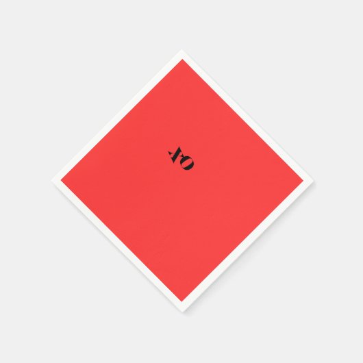 Red XO Napkins Serviette (Ecke)