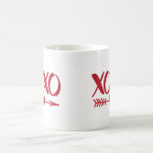 Red XOXO Heart Arrow Coffee Tasse (Mittel)
