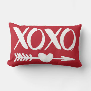 Red XOXO Heart Arrow Coffee Tasse Lendenkissen