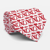 Red XOXO Herz Arrow Pattern Valentine Krawatte (Gerollt)