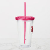 Red XOXO Herzblasen Acryltrinkbecher (Rechts)