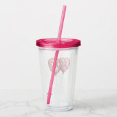 Red XOXO Herzblasen Acryltrinkbecher (Rückseite)