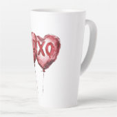 Red XOXO Herzblasen Milchtasse (Rechte Ecke)